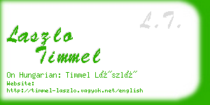 laszlo timmel business card